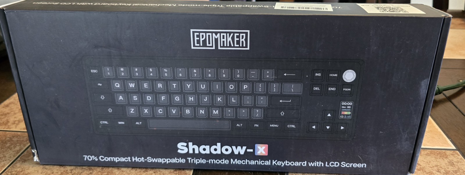 EPOMAKER Shadow-X Gasket Mechanical Keyboard with Screen, Hot Swappable 3 Modes