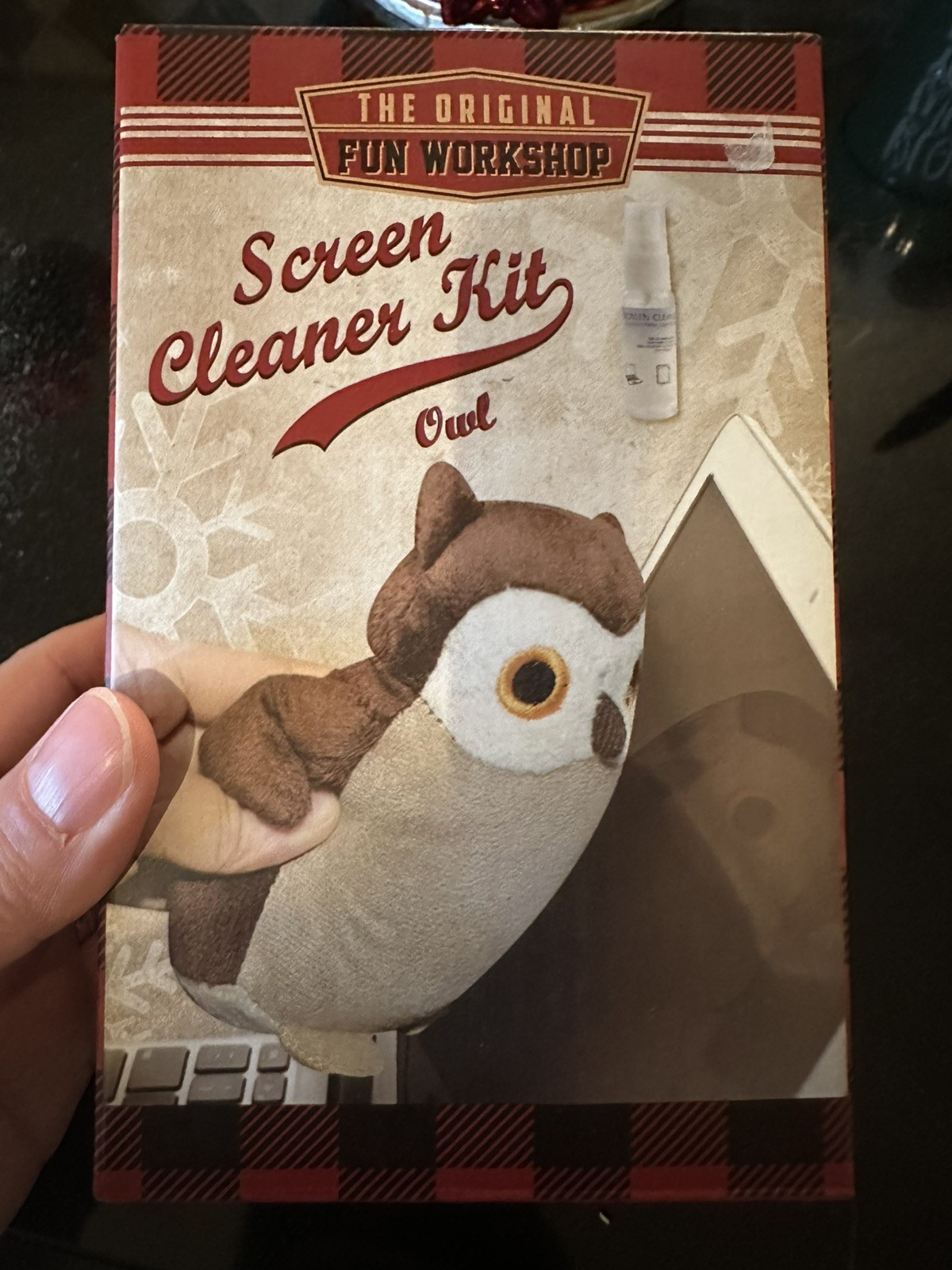The Original Fun Workshop Owl Plush Computer / Mobile Phone Screen Cleaner Kit