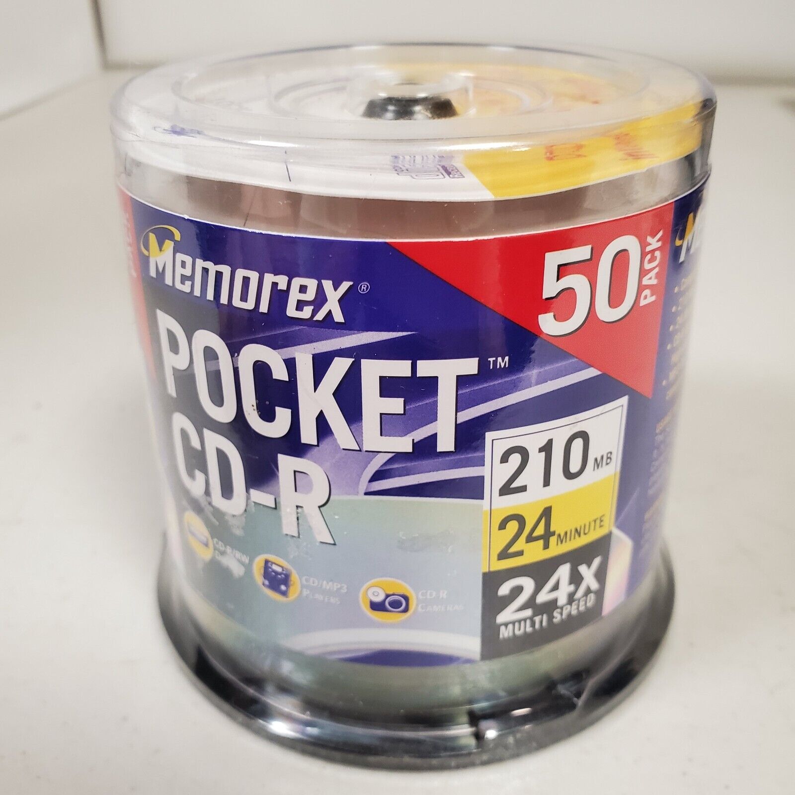 Memorex Pocket CD-R 50 Pack of Discs 24 min 24X Multi Speed Brand New Sealed