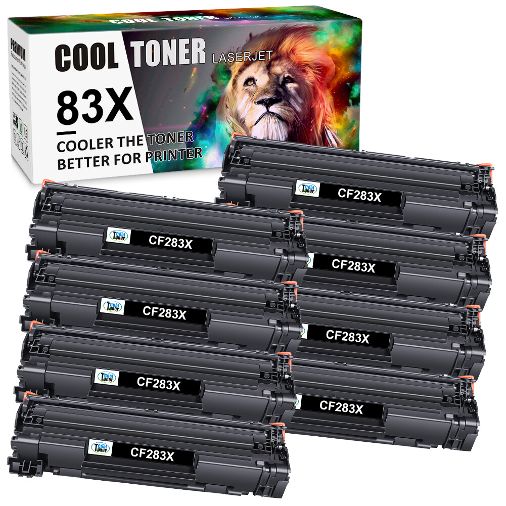 8x Black CF283X Toner Cartridge For HP 83X LaserJet Pro M201dw M202dw MFP M225dw