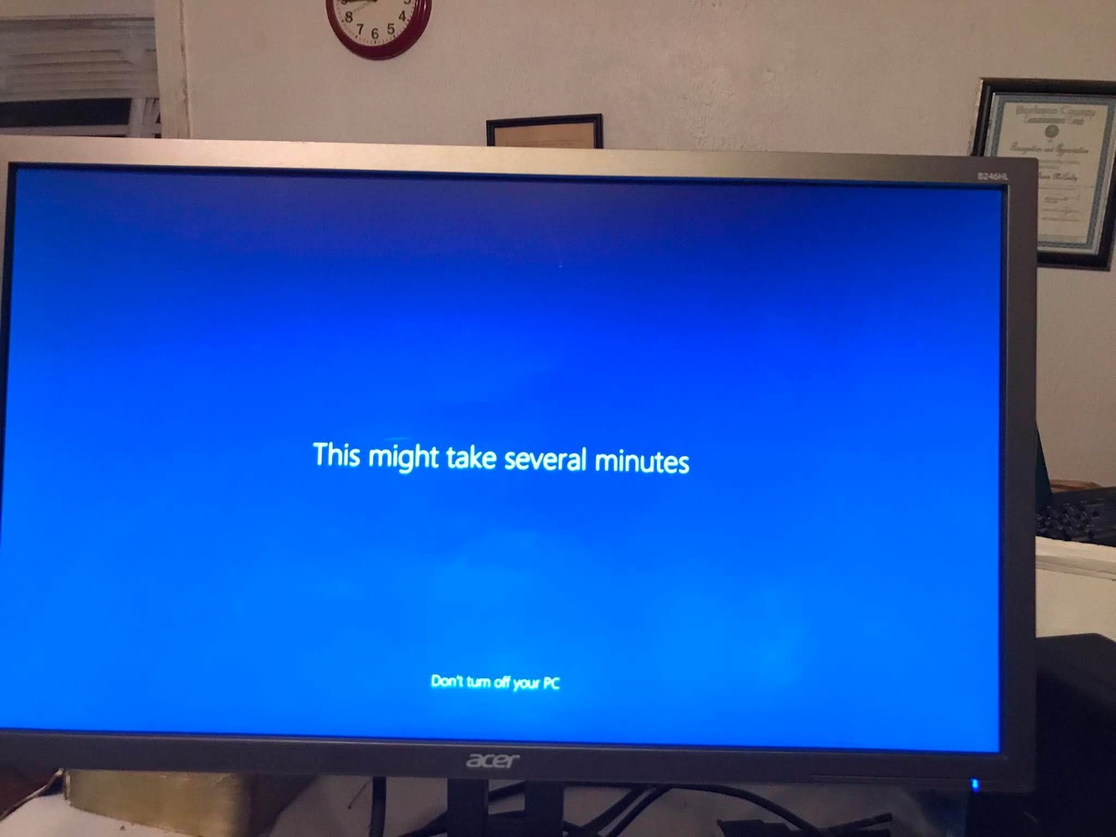 Acer B246HL 24" LED Monitor Powers On Screen Spots Parts Repair No Stand