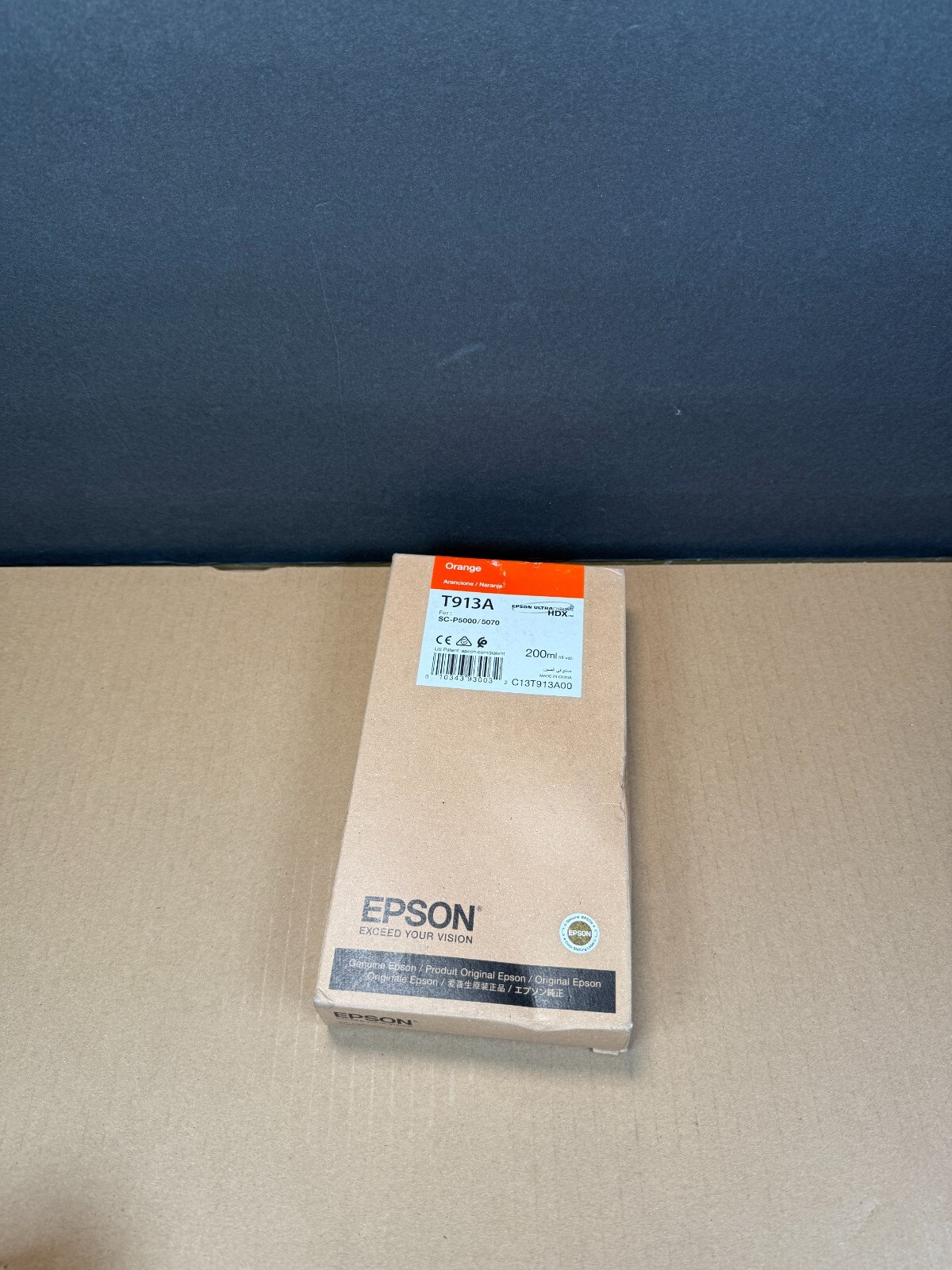 Genuine Epson T913A Orange 200ml Ink Cartridge NEW Free Fast Shipping