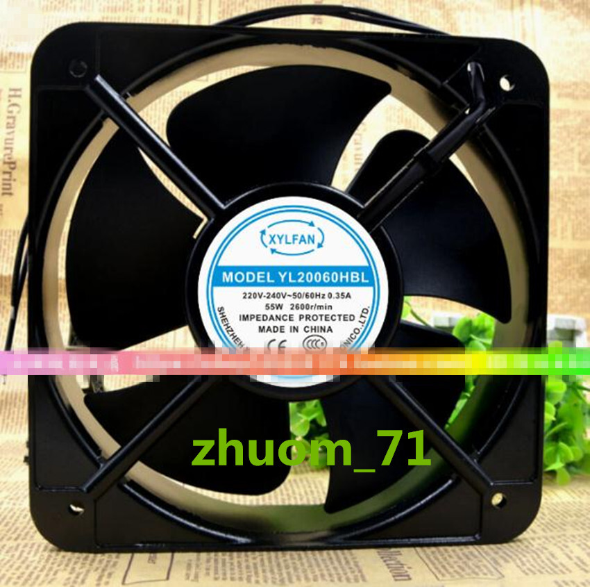 1PC XYLFAN YL20060HBL 220/240V 55W 0.35A 20CM AC axial flow fan