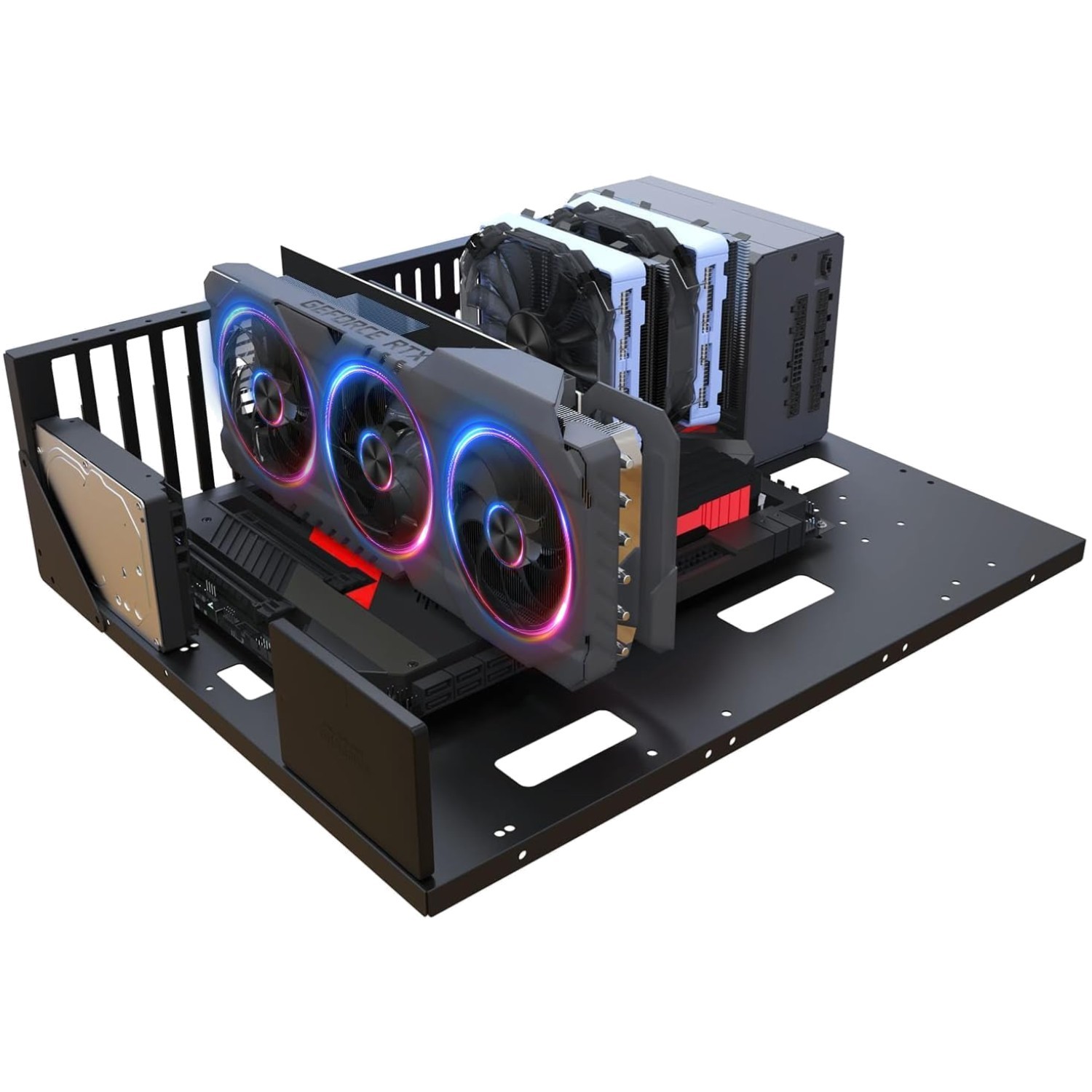 DIY Gaming Computer Case - Open Chassis for Unlimited GPU and Cooler Heights