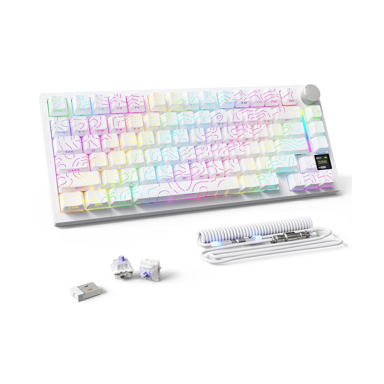 ATTACK SHARK X820 Ultra Wireless Mechanical Keyboard with TFT Smart... Fast Ship