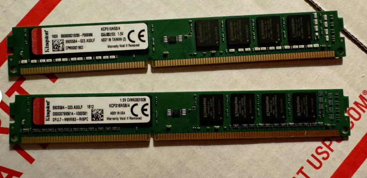 Kingston KCP316NS8/4 4GB DDR3 1600MT/s Non-ECC Unbuffered DIMM CL11 Memory RAM