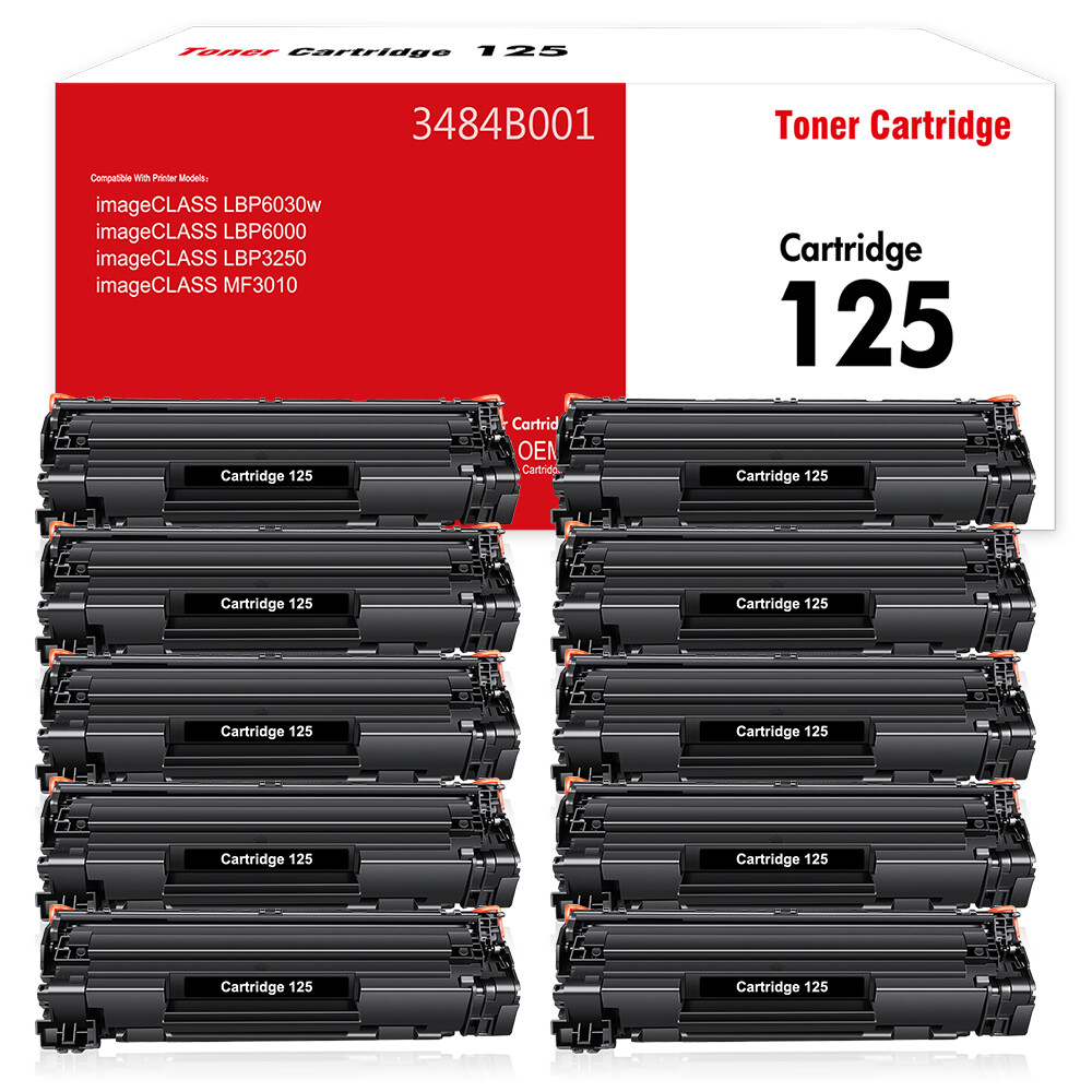 10x Black Toner for Canon 125 ImageClass LBP6000 LBP6020 LBP6030w MF3010 Printer