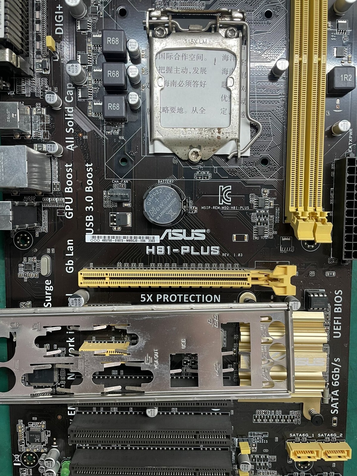 ASUS H81-PLUS ATX LGA1150 Motherboard DDR3 USB3.0 With Original I/O Shield