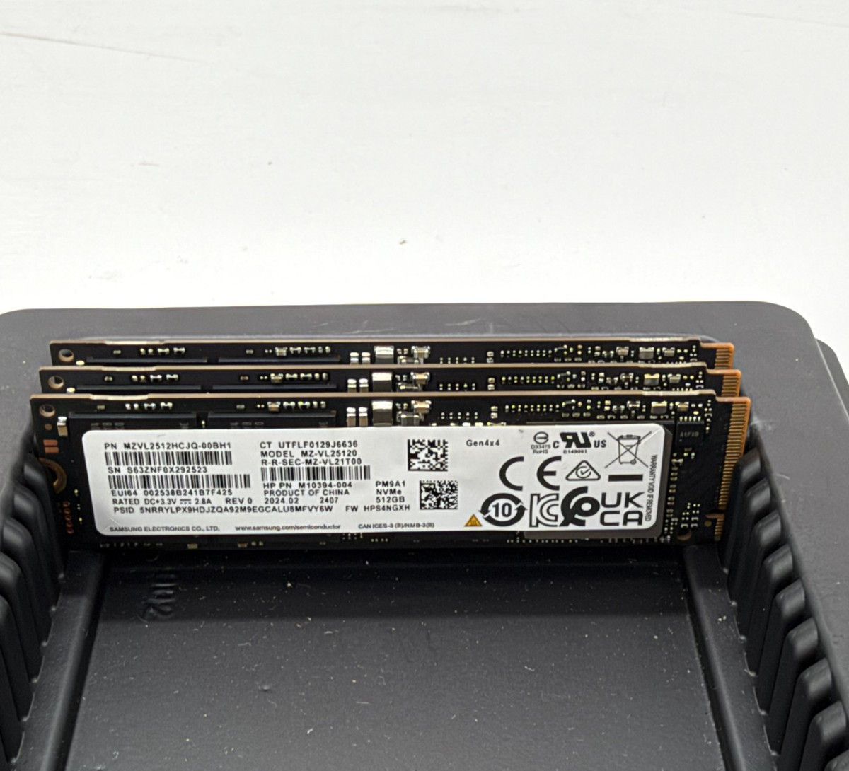512GB SAMSUNG PM9A1 MZ-VL25120 2280 NVME PCIE 3 TESTED 90%-99% HEALTH LOT OF 3