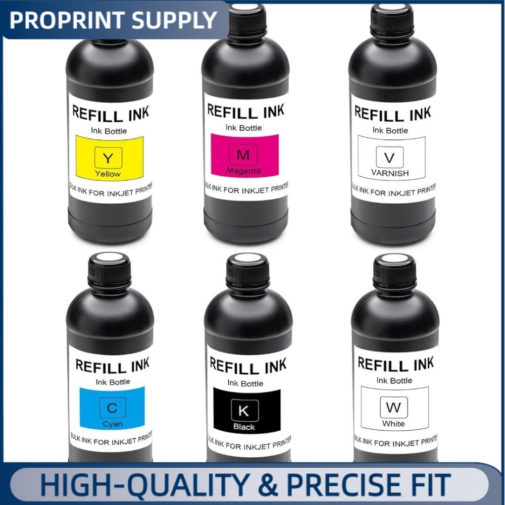 6*500ML UV DTF Ink for XP600 TX800 i1600 i3200 1390 L805 DX4 DX5 DX6 DX7 DX10