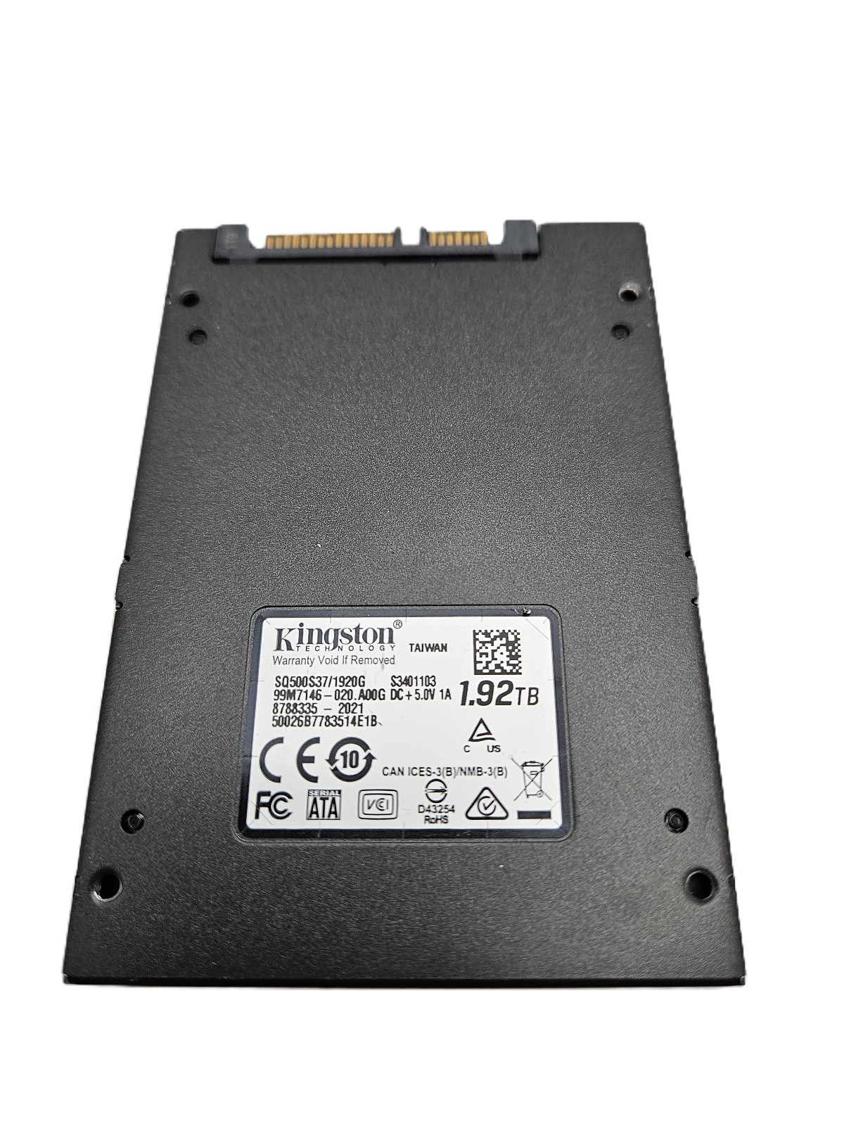 KINGSTON SQ500S37/1920G 1.92TB 2.5" SATA SSD * 88% HEALTH * (READ DESCRIPTION)