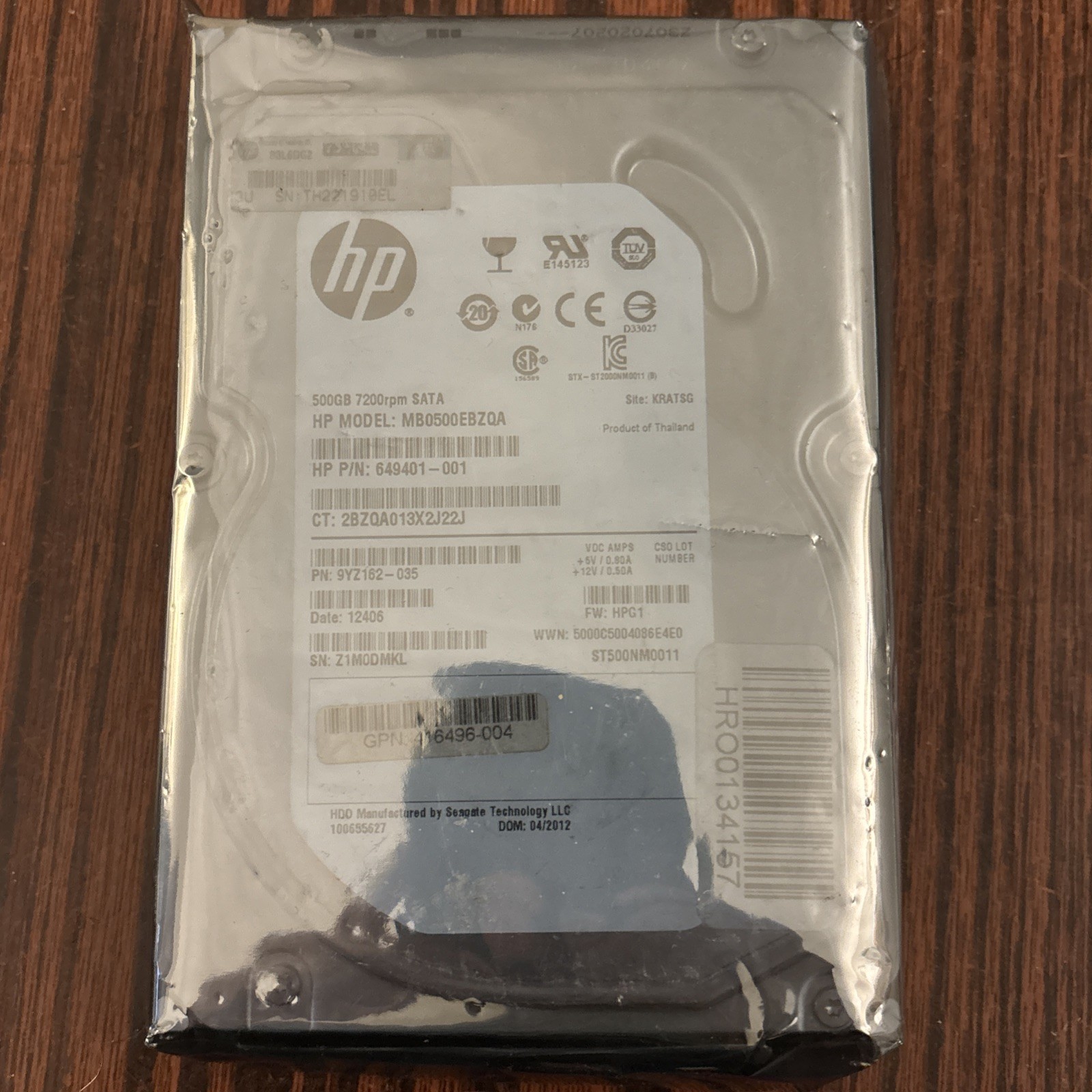 HP 500GB 7.2K RPM 3G SATA 3.5 LFF HDD Hard Drive MDL Hot Swap Tray 459319-001