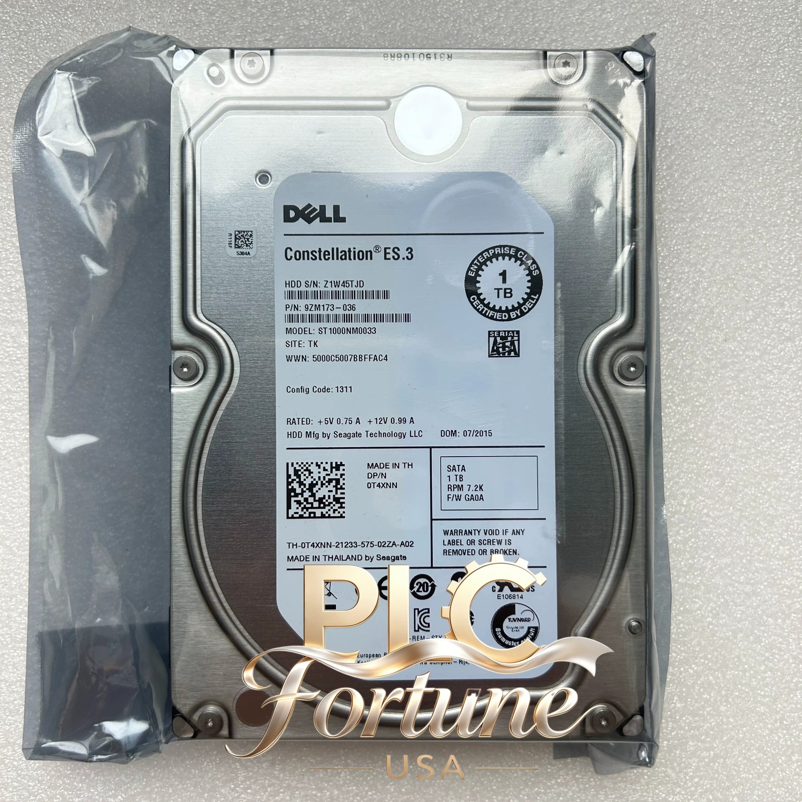 New Dell 0T4XNN T4XNN ST1000NM0033 1TB 7.2K 128M SATA 3.5" Server Hard Drive