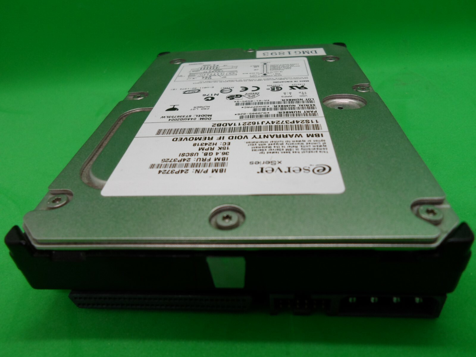 IBM 33P3377 24P3725 24P3724  st336753lw 36.4G 68PIN 15K SCSI U320 Hard disk 
