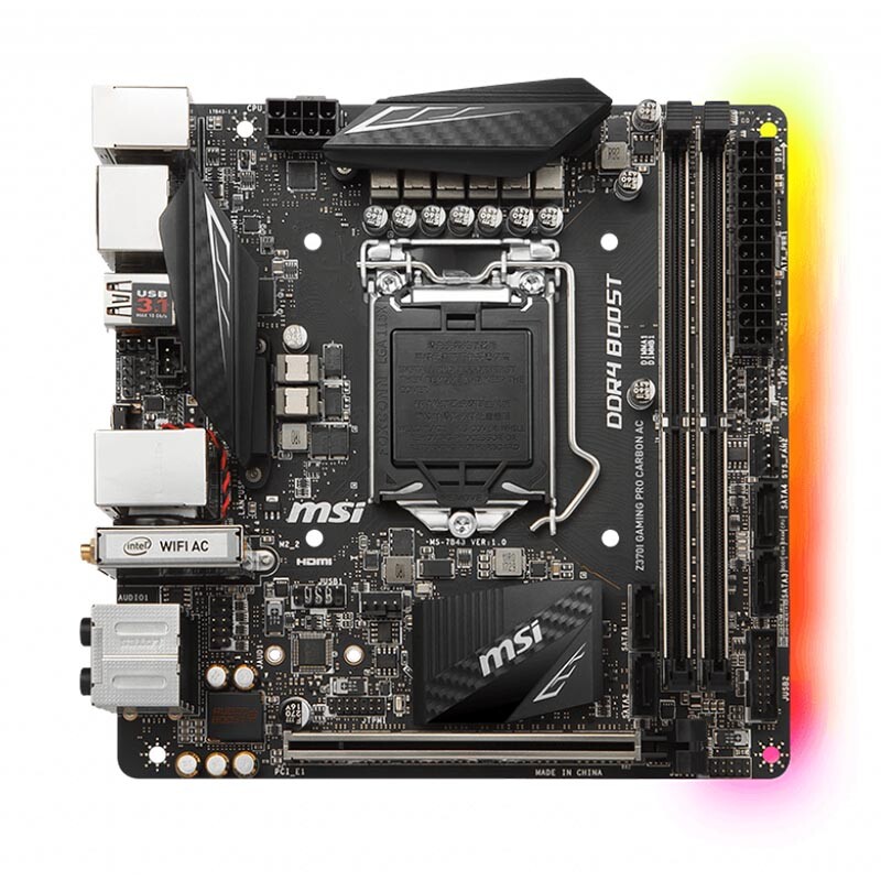 FOR MSI Z370I GAMING PRO CARBON AC Motherboard LGA1151 Supports i58600 i78700k