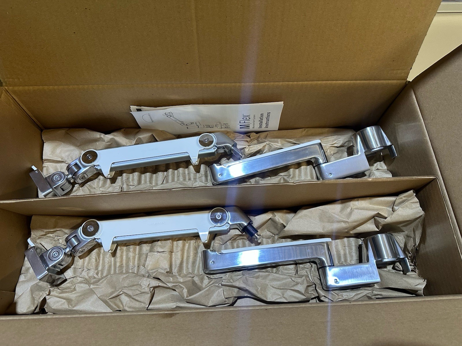 Humanscale M/Flex Dual Monitor Arm – Parts Only – Missing Clamp & Pole