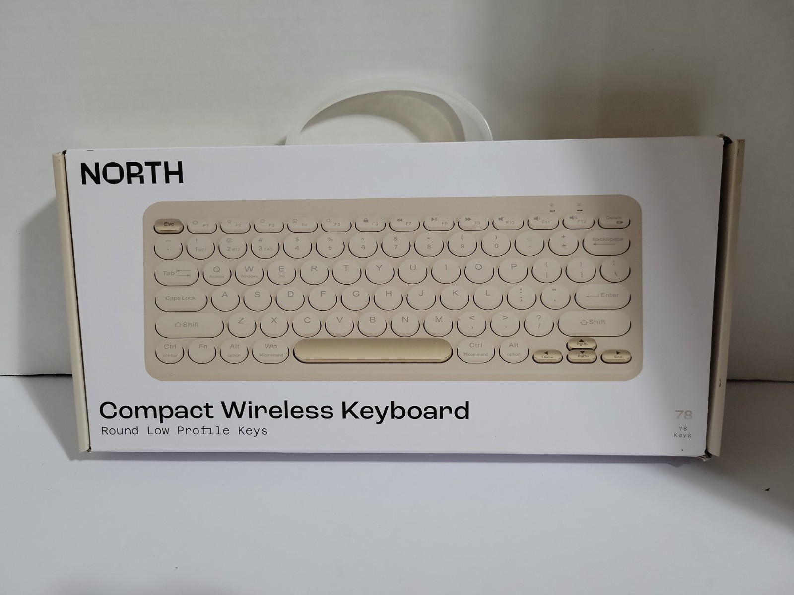 NORTH Compact Wireless Keyboard Round Low Profile Keys