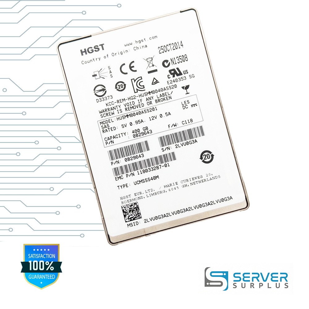 EMC HUSMM8040ASS201 400GB SAS 2.5 in Enterprise SSD | 118033287-01 | 0B29643