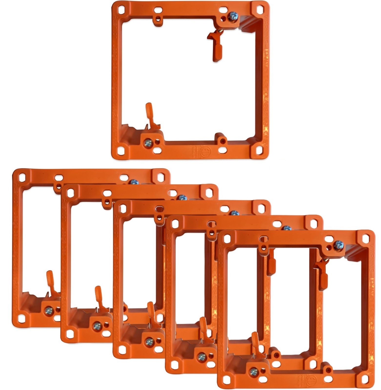 6 PACK - Low Voltage Mounting Bracket 2 Gang, Dual Gang Wall Plate, Heavy Duty