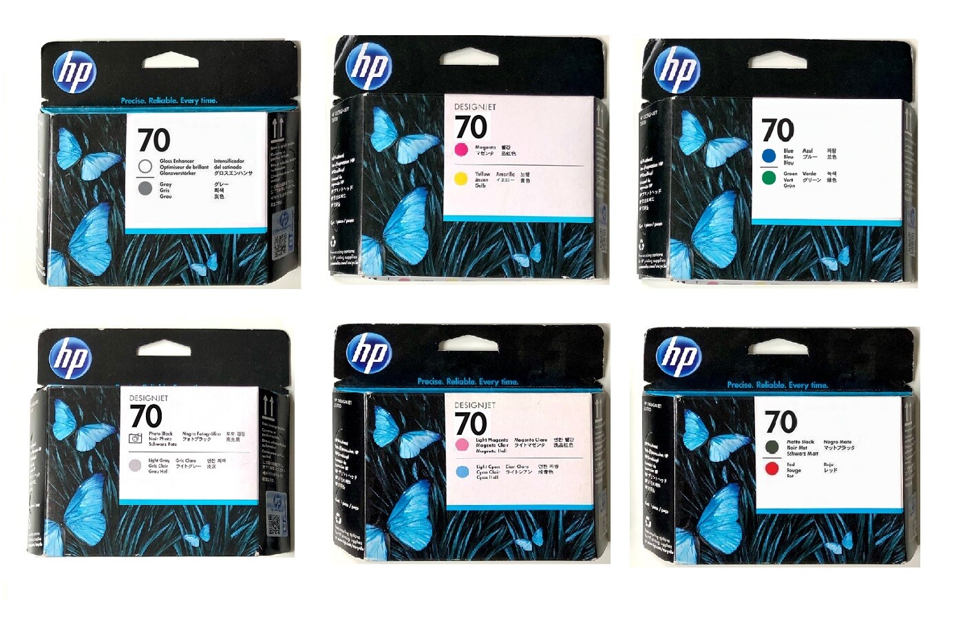 6 x Printhead HP Designjet Z3100 / No. 70 C9405A C9406A C9407A C9409A C9410A Set