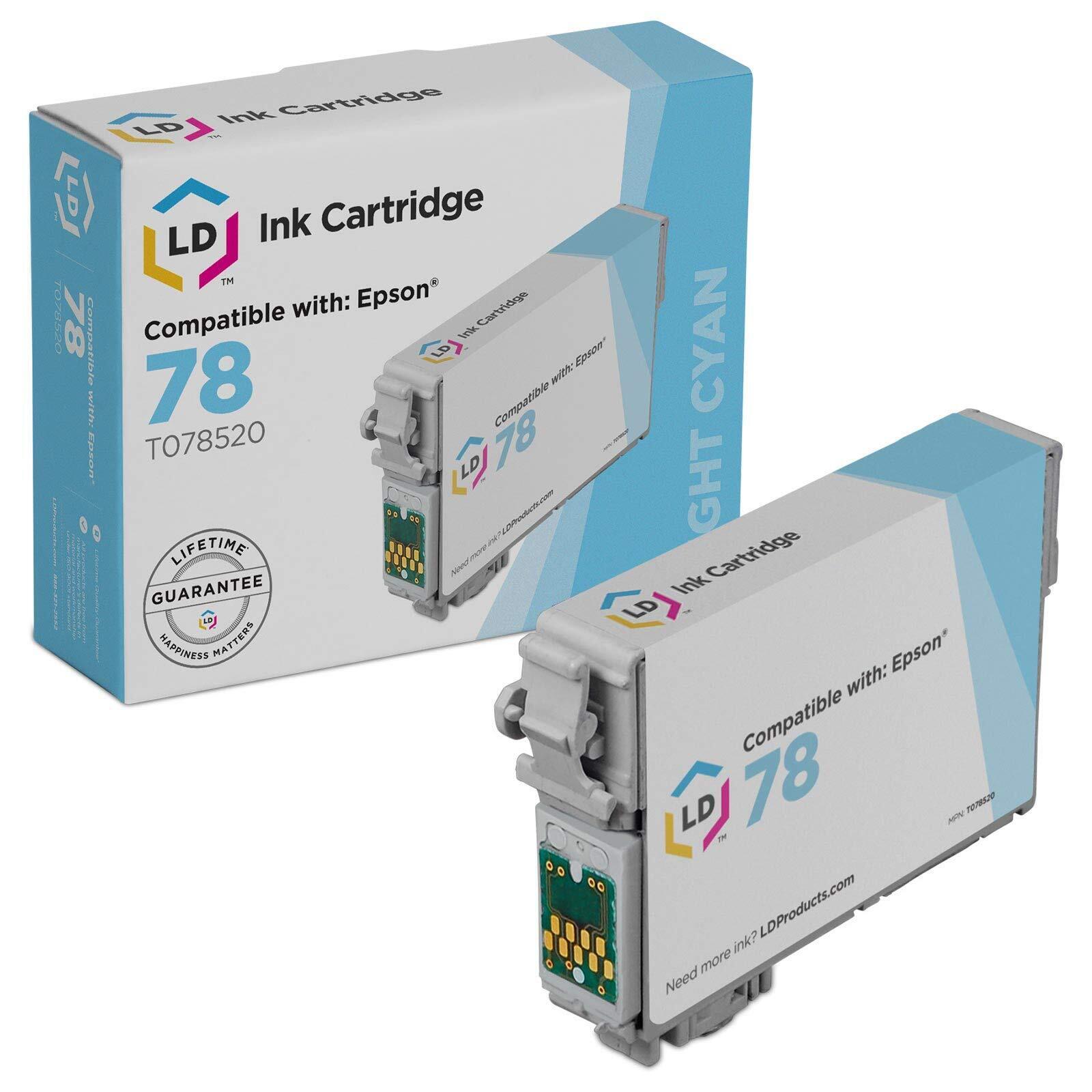LD T078520 78 Light Cyan Ink Cartridge for Epson #78 R280 R380 RX580 RX595 RX680