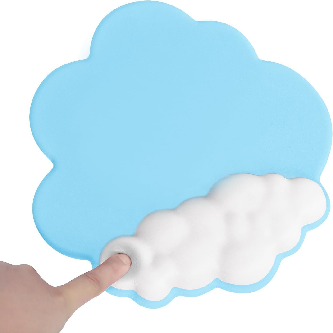 Mouse Pad Wrist Support Cloud Mousepad with Memory Foam Wrist Rest Non-Slip PU B