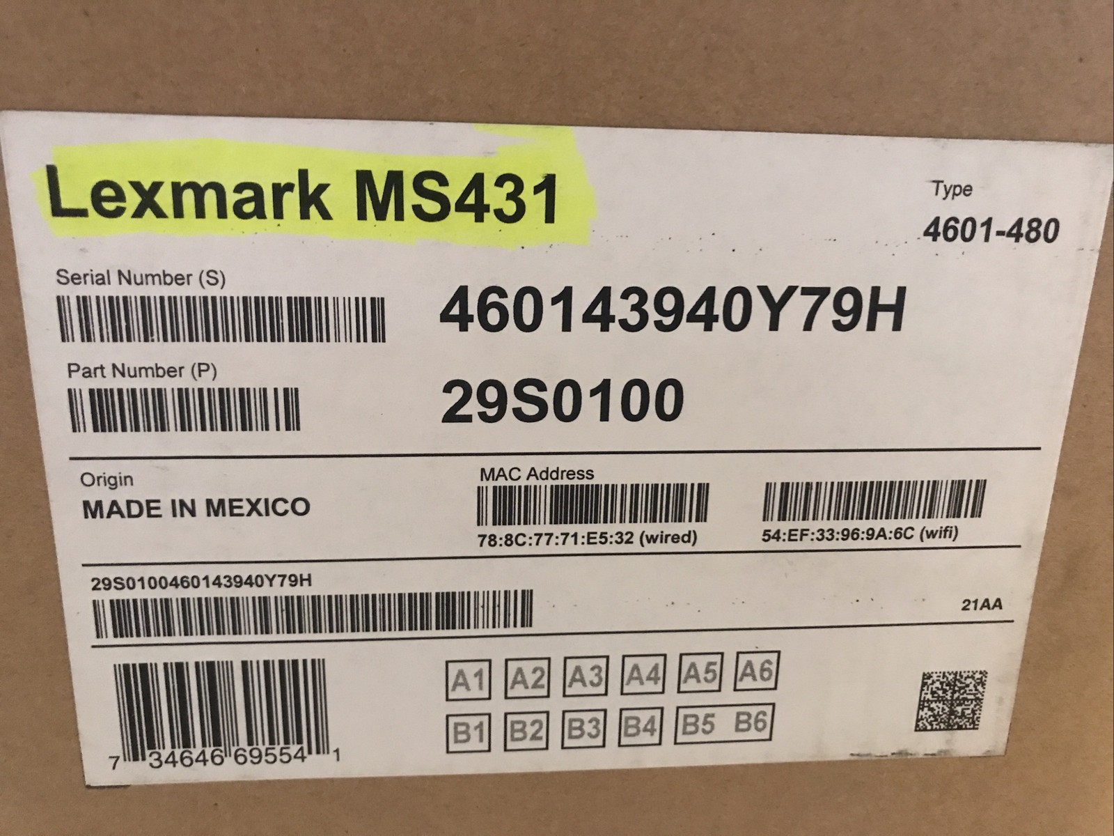 Lexmark MS431 Series  Monochrome Laser Workgroup Printer New Sealed