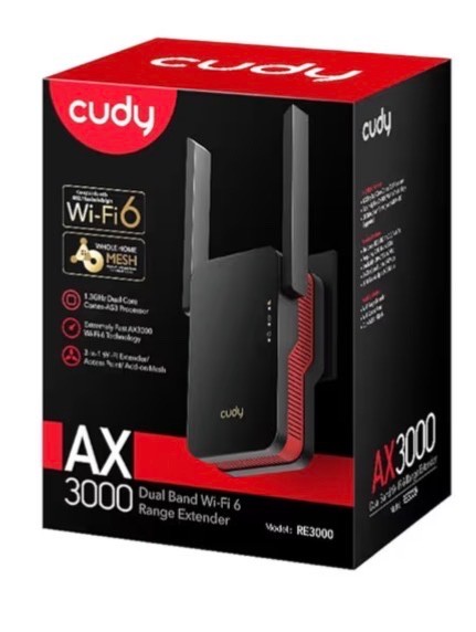 AX3000 Dual Band WiFi 6 Extender, Up to 3000 Sq.Ft.