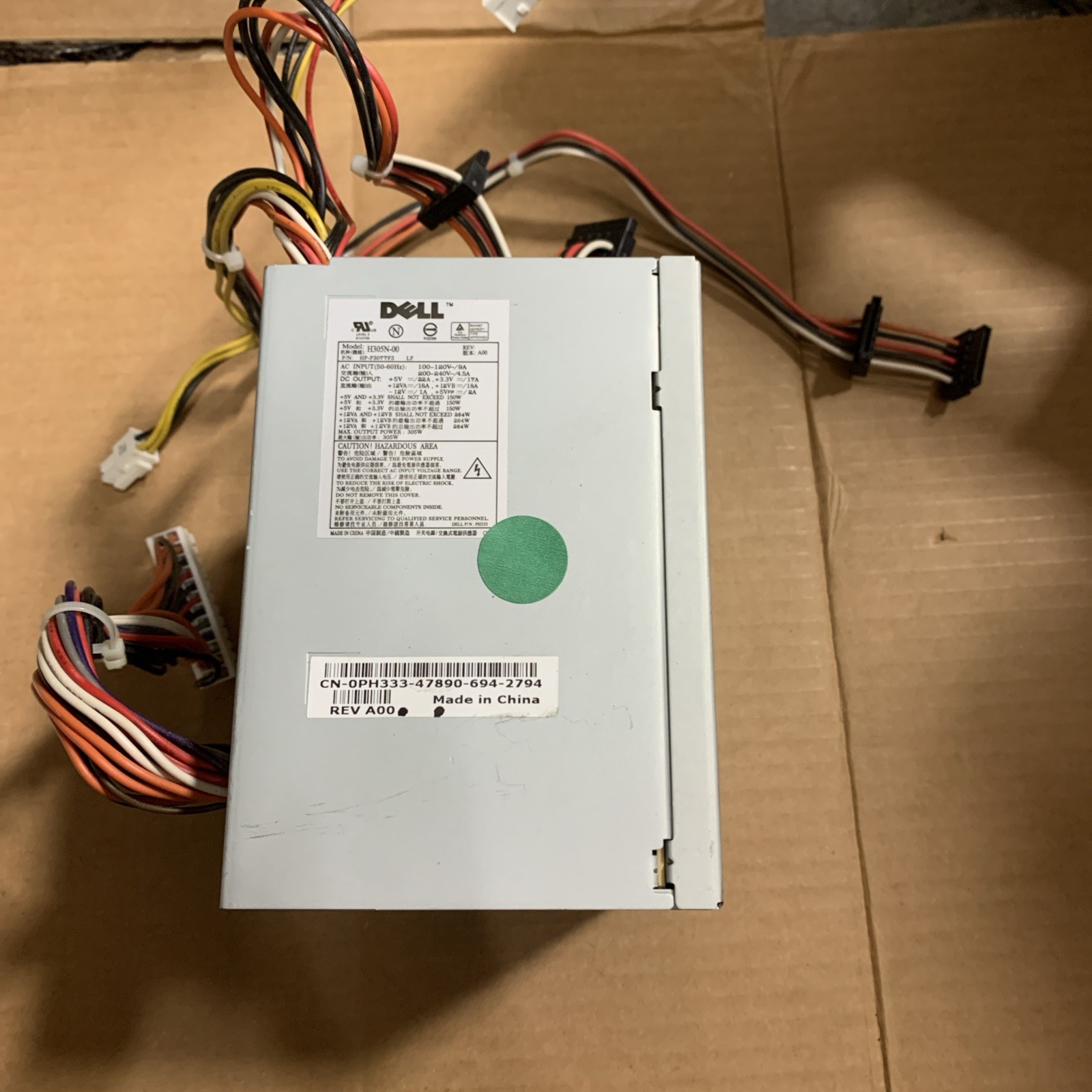 Genuine DELL Dimension E521 PSU Power Supply 305W H305N-00 PH333 HP-P3077F3