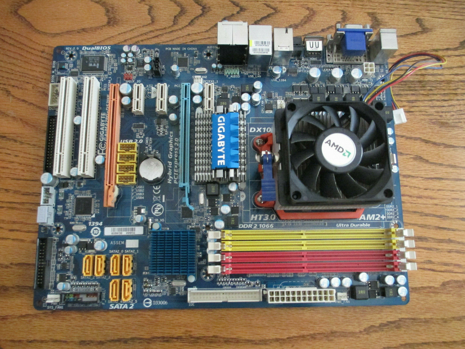 Gigabyte ga-ma78g-ds3hp Motherboard w/ AMD Athlon 64 x2 5600+ CPU & CPU Fan