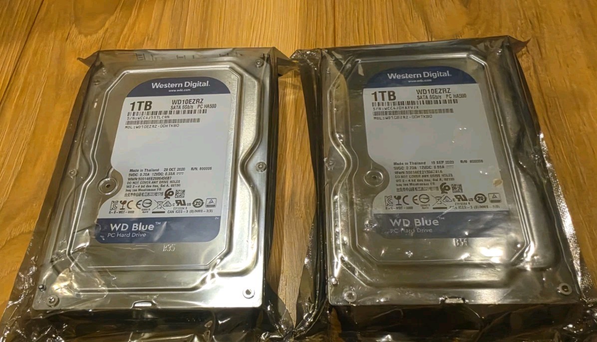 2-NEW WD10EZRZ Western Digital BLUE 1TB 5.4K RPM 6Gb/s 3.5" SATA HDD Hard Drive