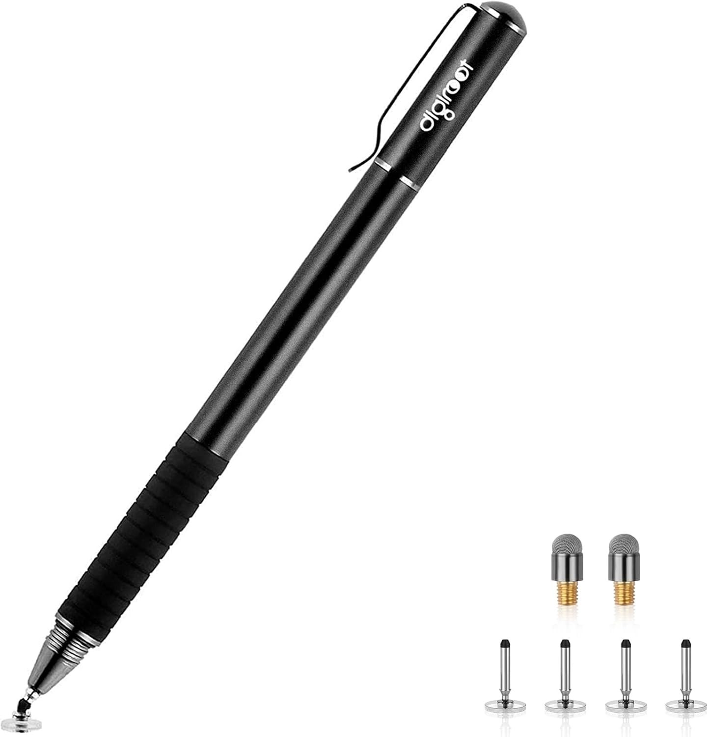 Black Wireless Stylus Pen for Touchscreen Devices with Precision Disc Tips