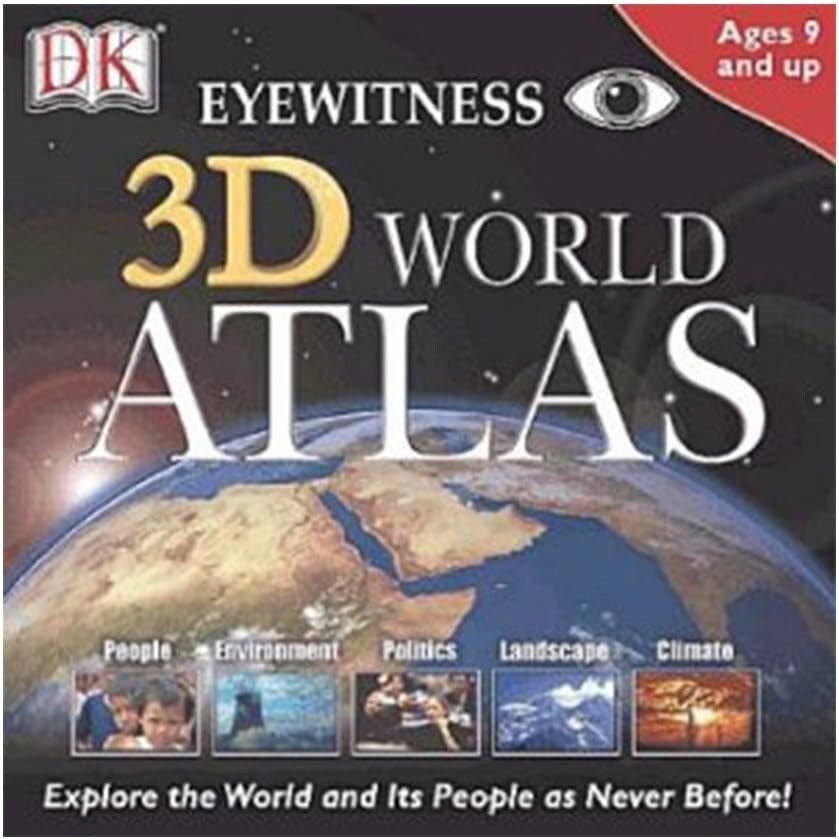 DK:  Eyewitness 3D Explore World Atlas, Maps Windows XP, Windows 98, Windows Me