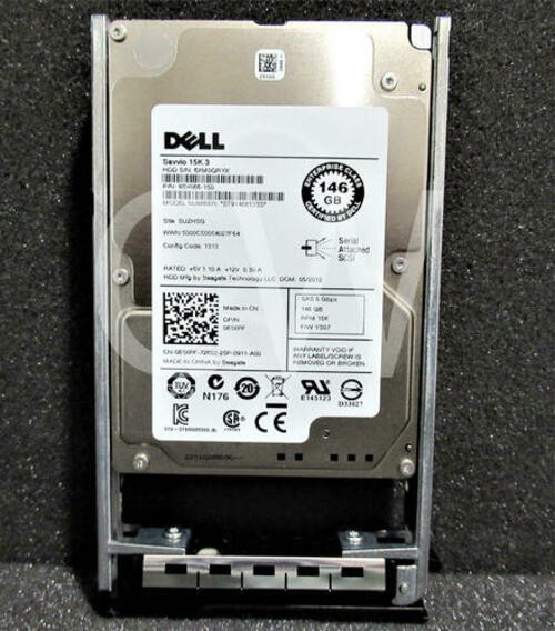 61XPF ST9146853SS Dell 146GB 15K RPM 6Gb 2.5"SAS SERVER W/R Tray R930 C1100 R510