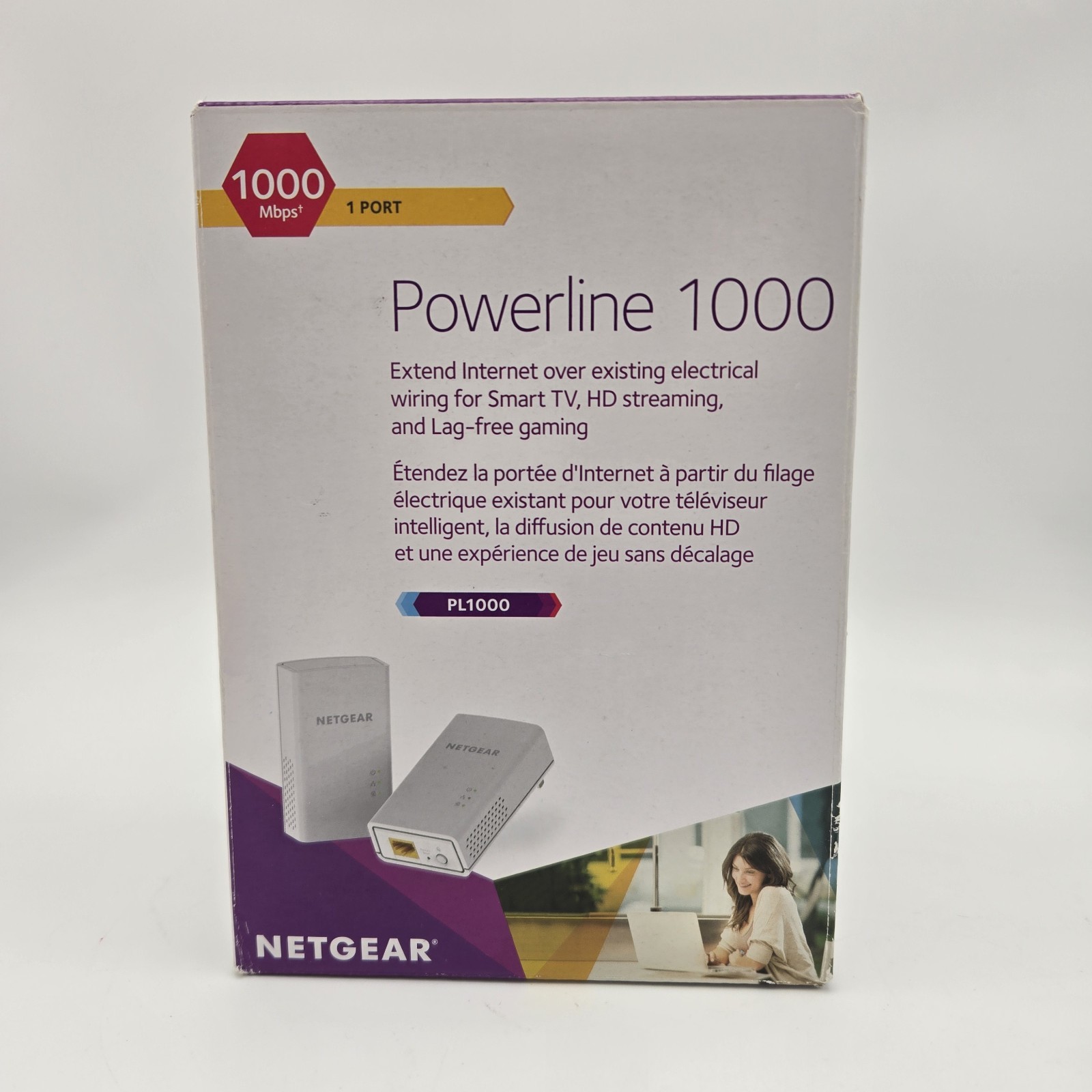 NETGEAR Powerline 1000 PL1000 Gigabit Ethernet Adapter Kit 1000 Mbps Extender