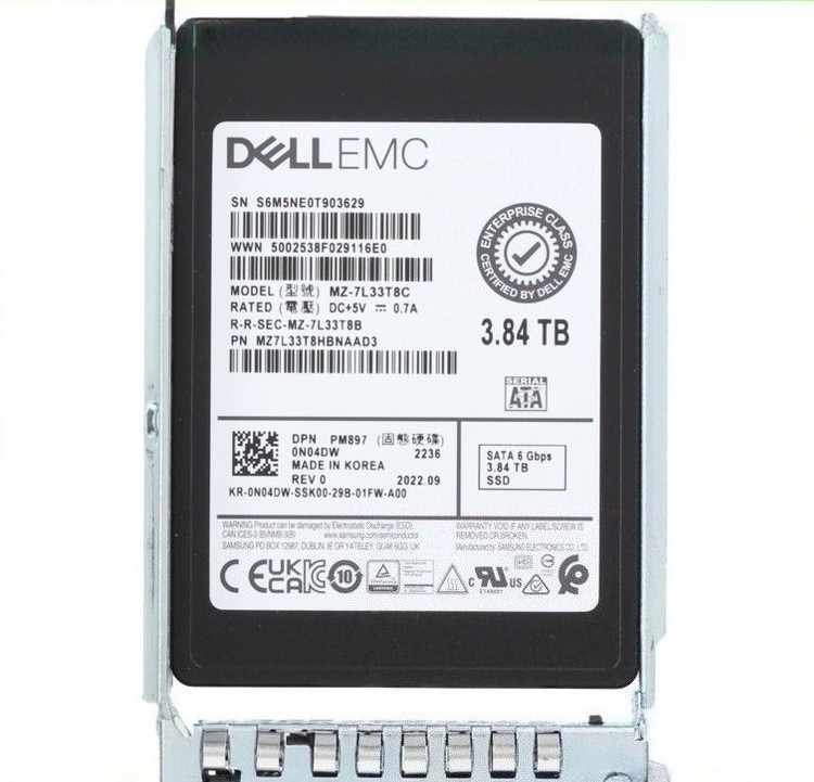 N04DW 0N04DW FOR Dell 3.84TB 6Gbps SATA MU TLC 2.5'' SSD 14/15/16G KIT