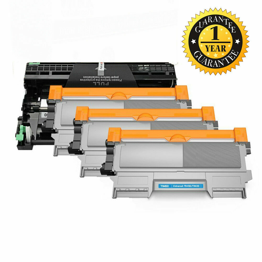 3x TN450 Toner 1x DR420 Drum for Brother HL-2240 HL-2270DW HL-2280DW MFC7360N