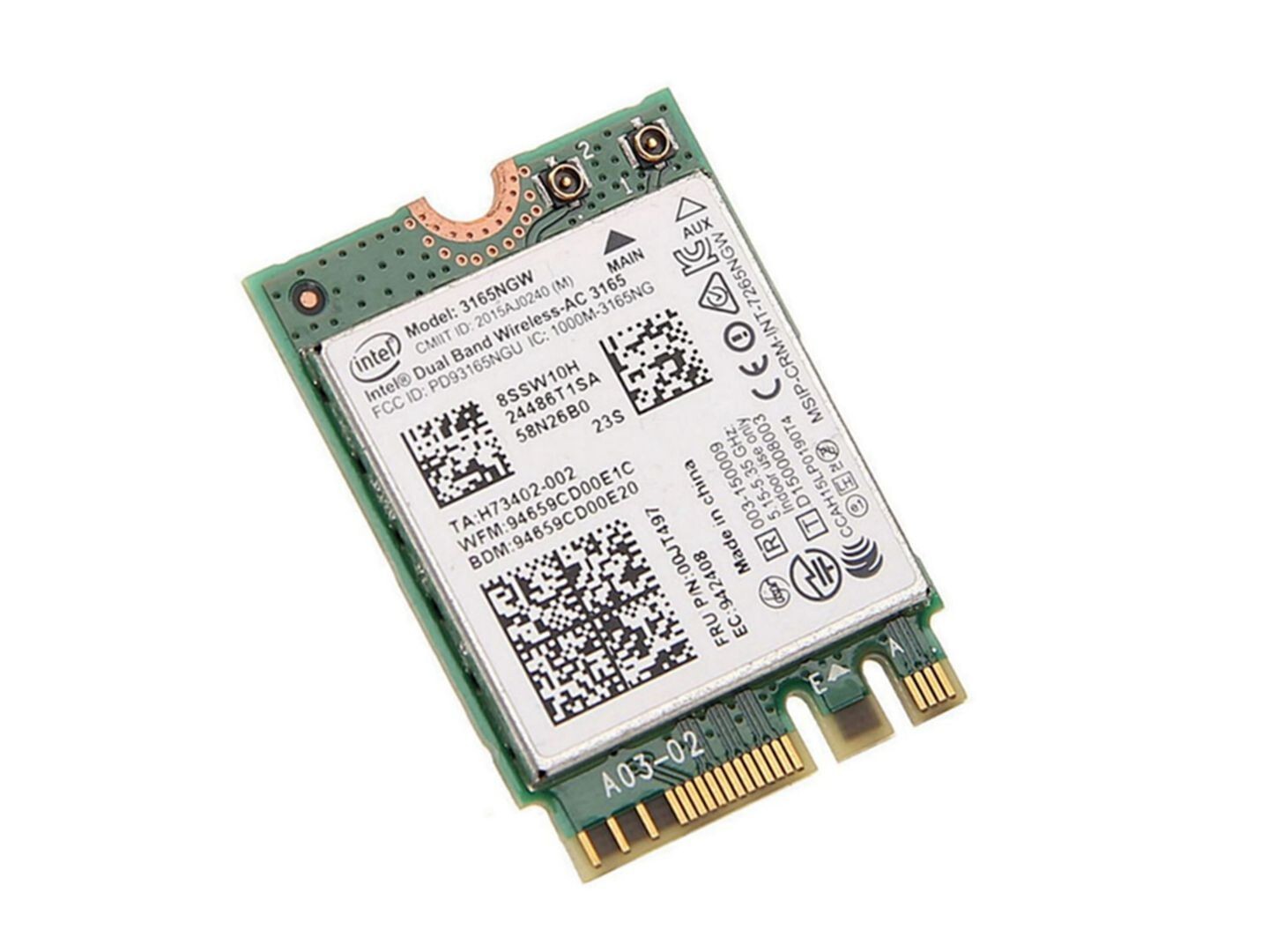 Lenovo IBM 00JT497 Intel Wireless-AC 3165NGW WiFi Card NGFF Wlan BT 802.11ac