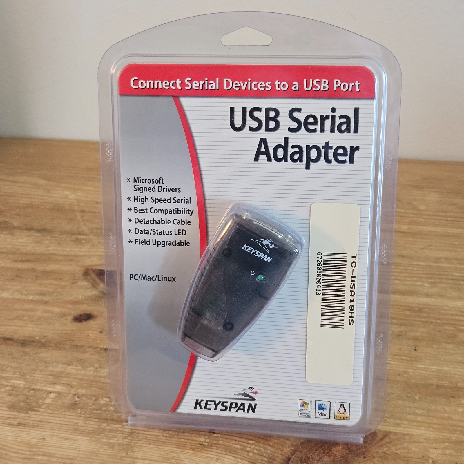Tripp Lite USB Serial Adapter (USA-19HS), NEW SEALED