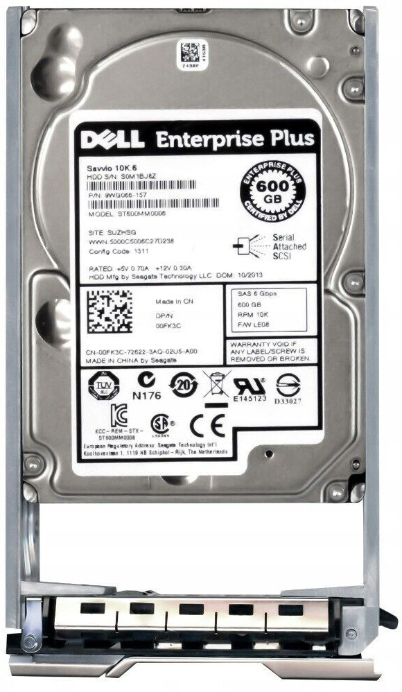 HARD DRIVE DELL 033KFP 33KFP 600GB 10000RPM 128MB SAS-3 ST600MM0088 2.5" inch