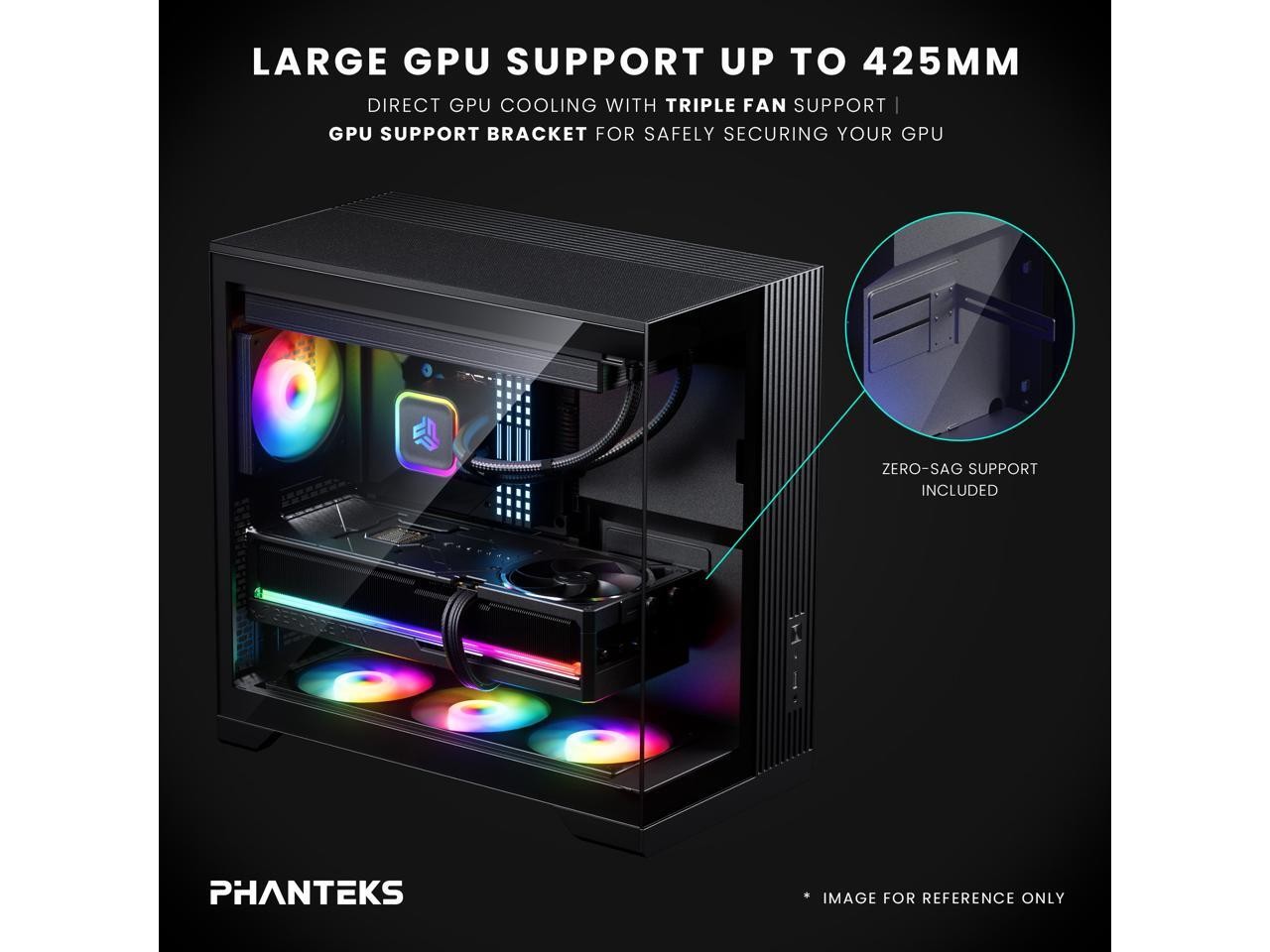 XT V5 Panoramic Glass Compact ATX Gaming PC Case, 4x 120 ARGB PWM fans, Phanteks