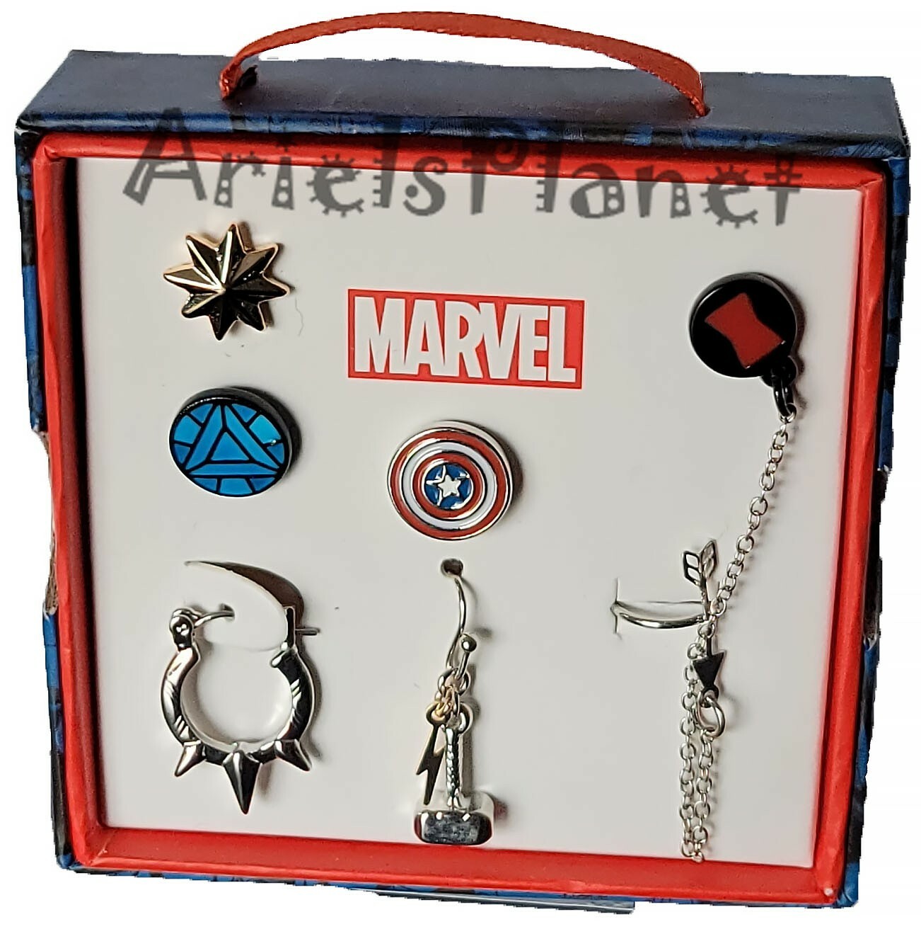 Disney Parks Marvel Superhero Icons Earrings Set of 6