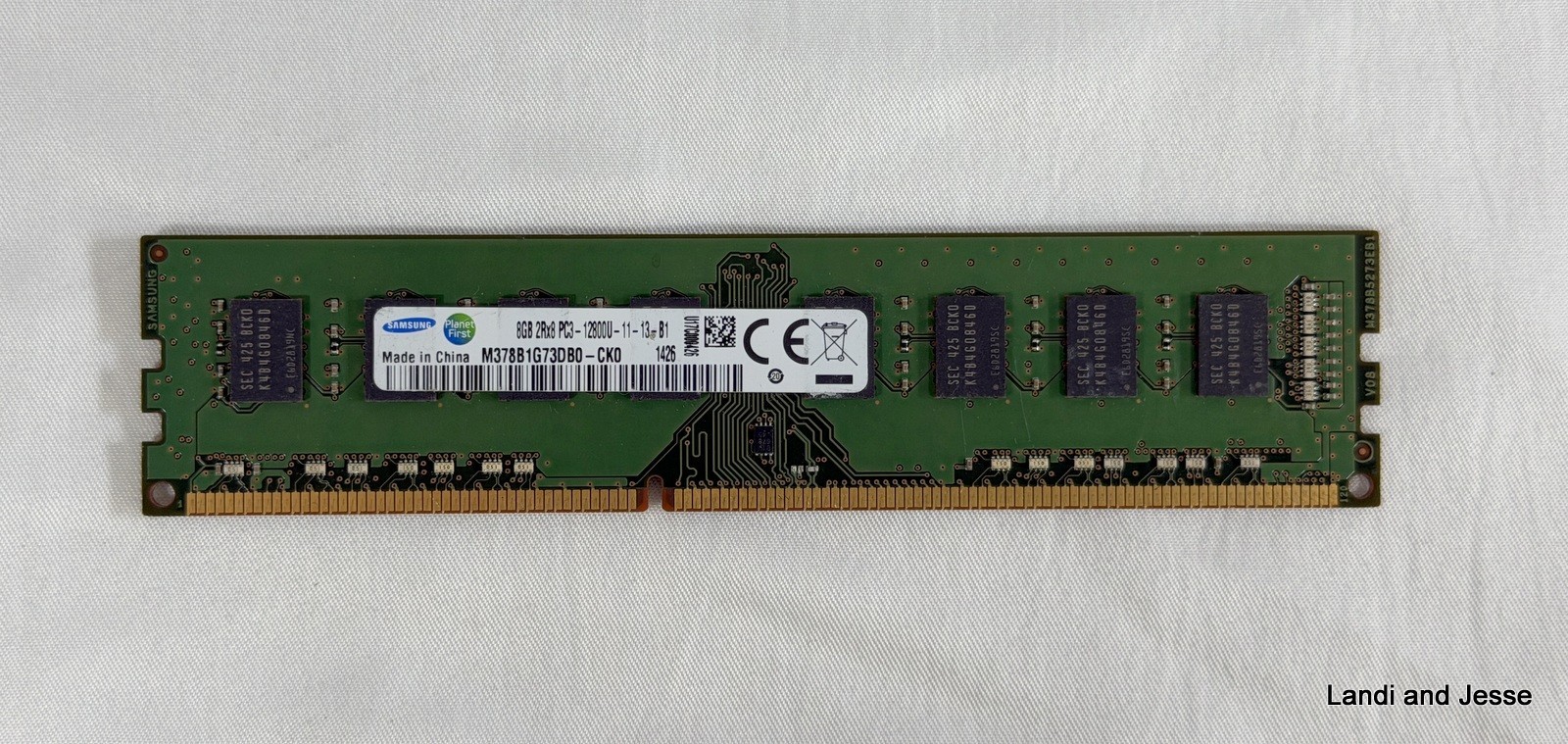 Samsung 8GB 2Rx8 PC3-12800U Desktop RAM M378B1G73DB0-CK0