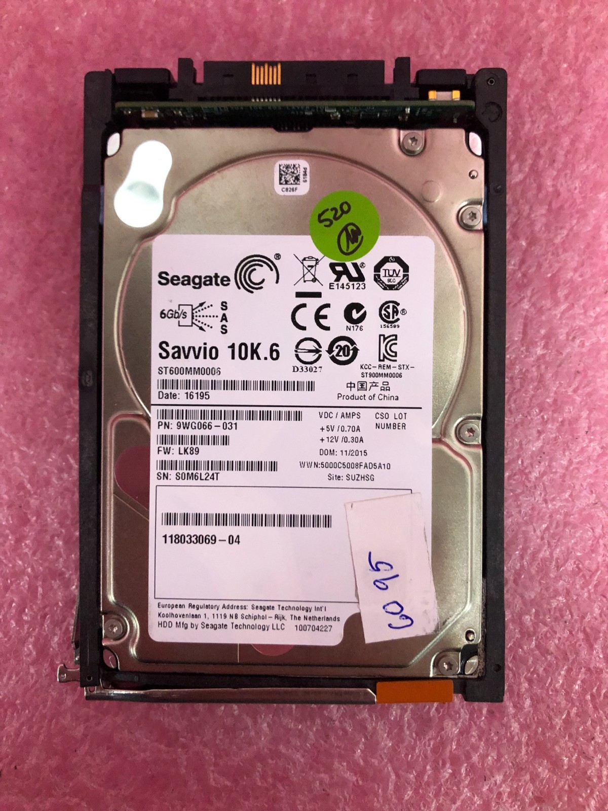 Strong-IT EMC 005051335  600GB 10K SAS 2.5 6G VMAX 100K/200K/400K