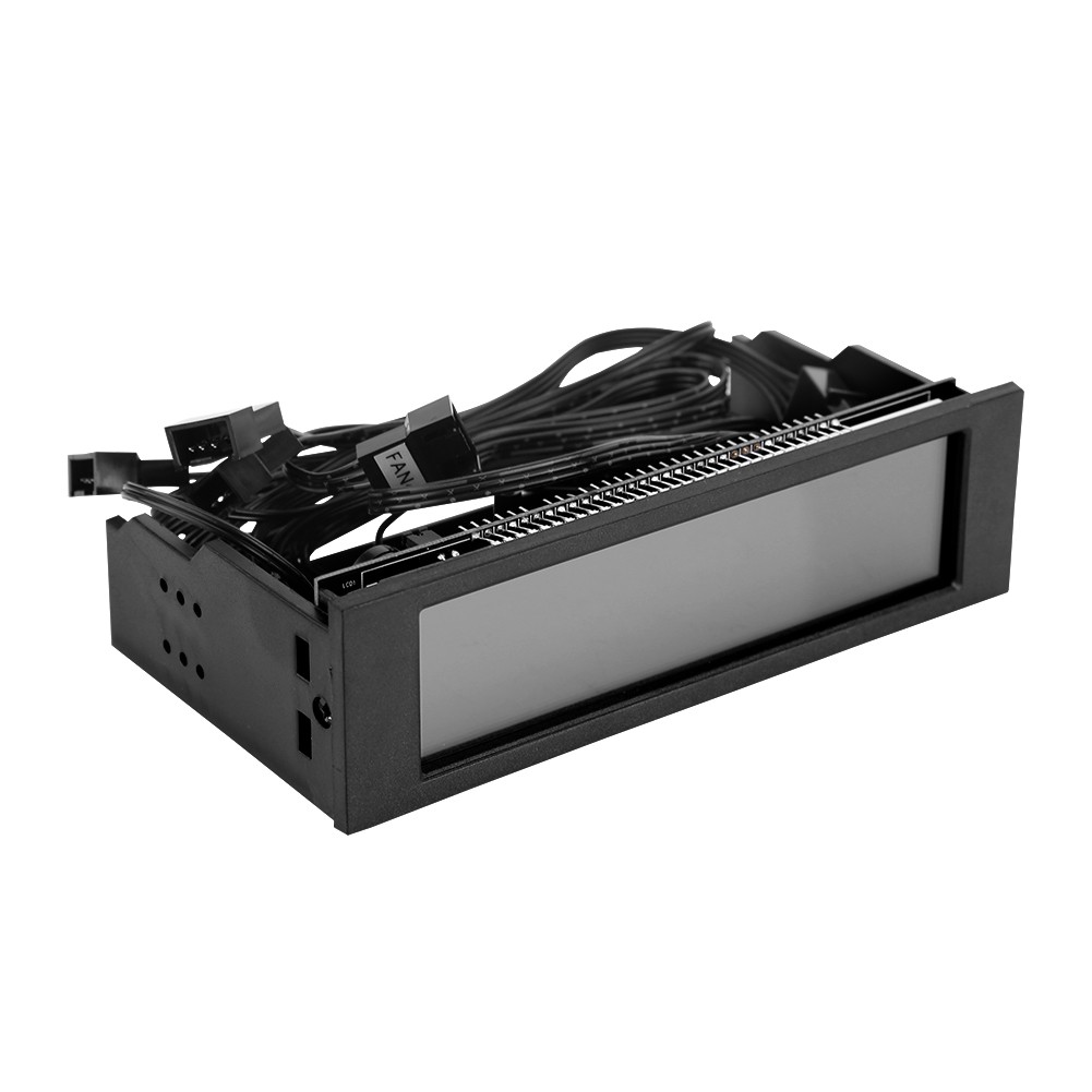 5-Fans Speed Controller CPU Temperature Sensor Computer Cooling Drive Bay Front