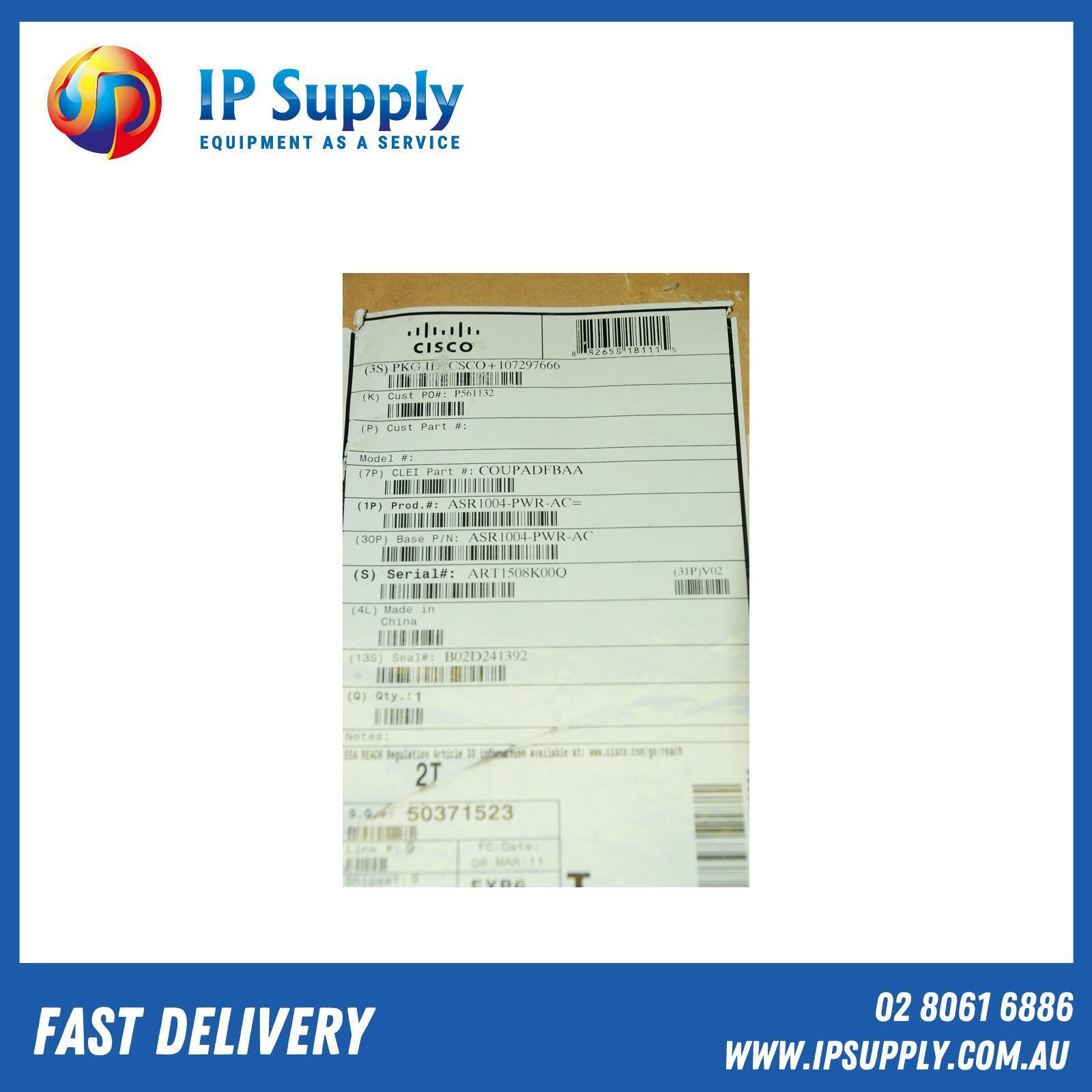 *Brand New* Cisco ASR1004-PWR-AC Power Supply for ASR 1004 Router 1YrWty TaxInv