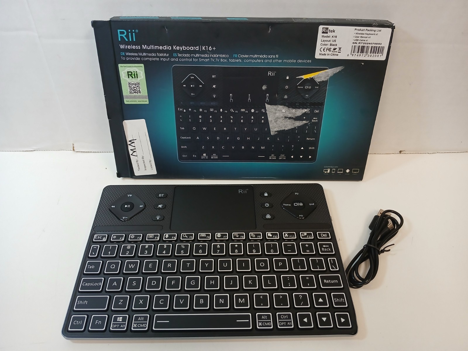 Rii K16+ Wireless Multimedia Keyboard