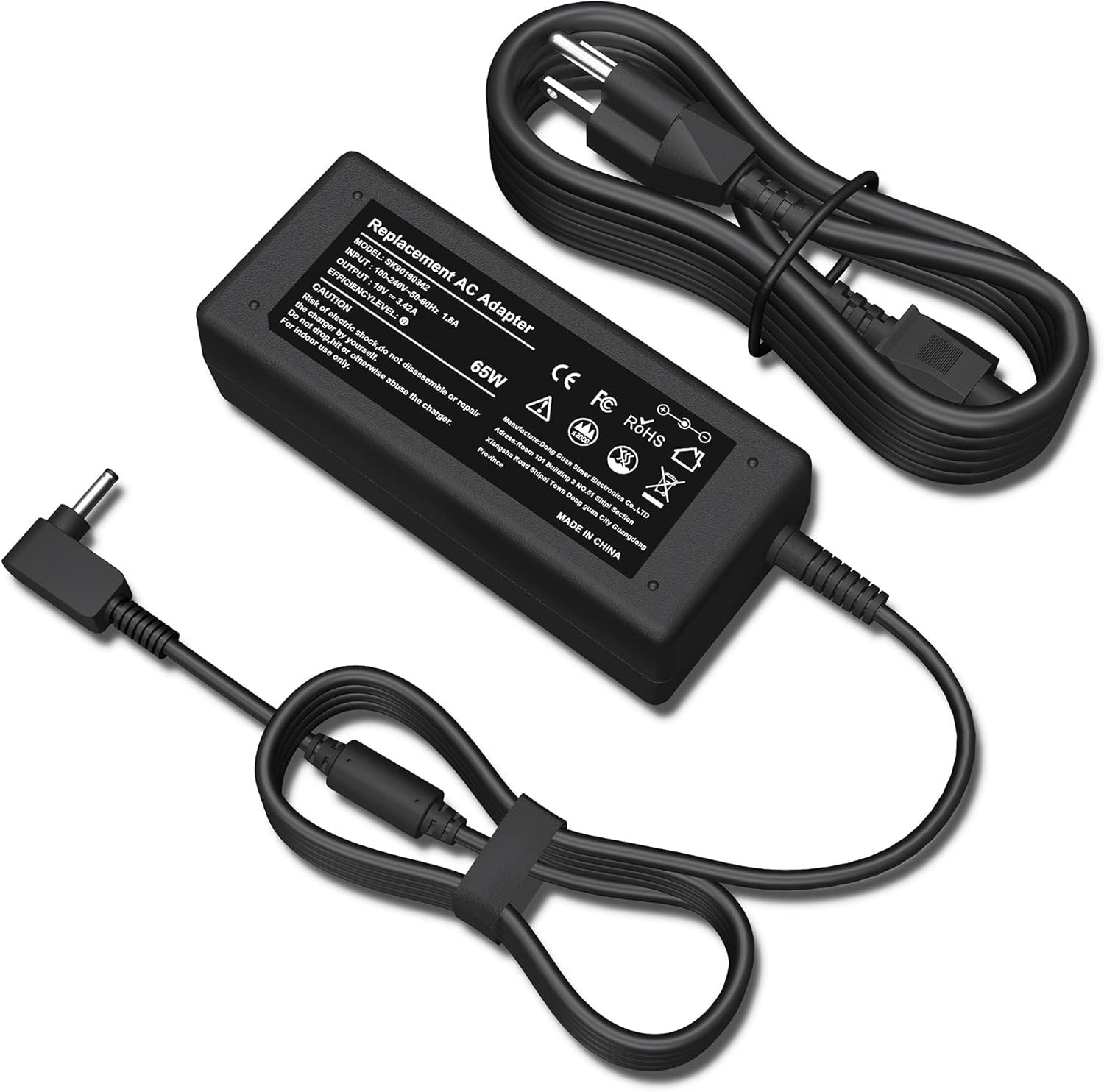 Reliable 65W AC Adapter for Acer Chromebook 11, 13, 14, & R Series Laptops