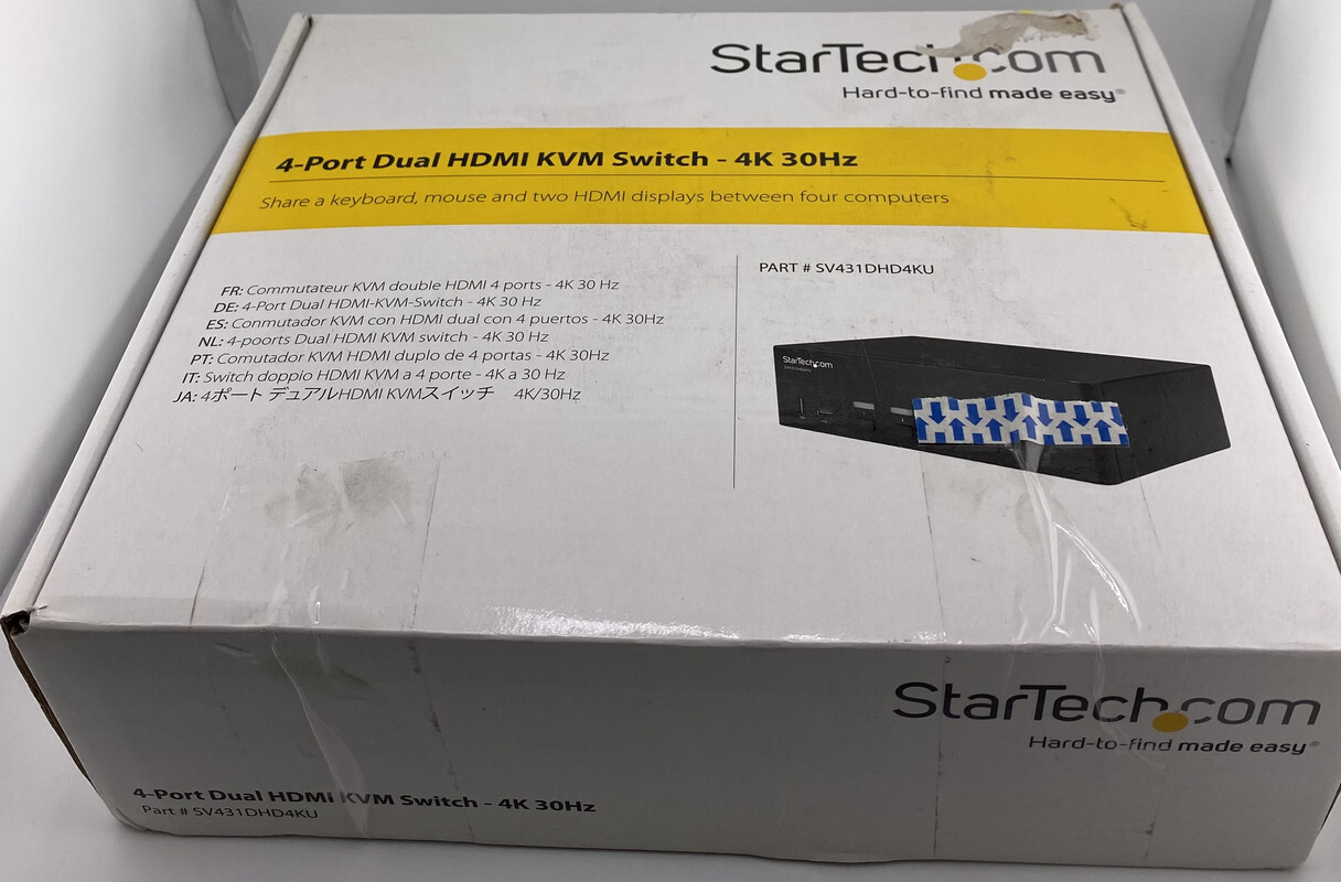 STARTECH.COM SV431DHD4KU HDMI 4 PORT 4K 30HZ DUAL DISPLAY KVM SWITCH