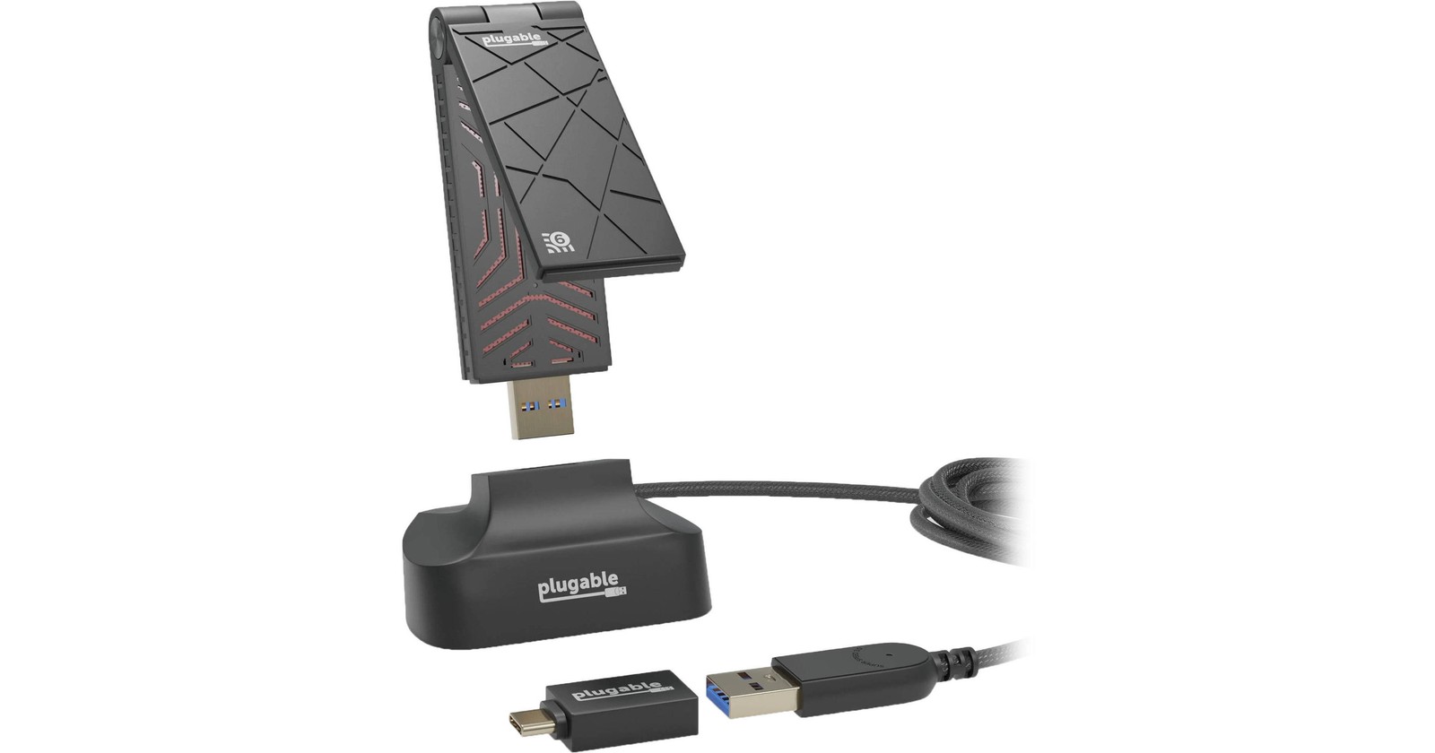 Plugable USB-WIFIAX USB WiFi 6 AX1800 Wireless Adapter - 2.4GHz / 5GHz Dual-Band